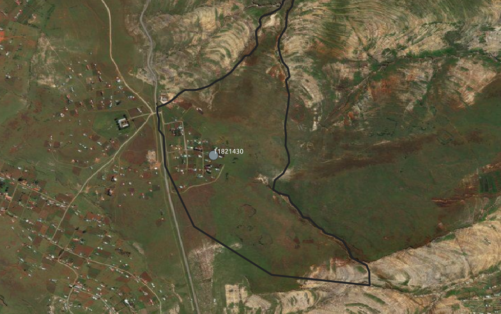 Google satellite image of Mvomvo Lodge voting district. 