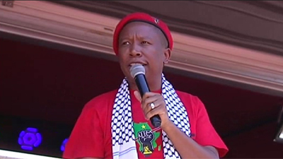 EFF leader Julius Malema wants to nationalize the banks.