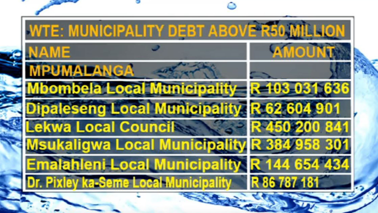 Currently municipalities owe water boards approximately R10-billion in arrears bringing the financial viability of these crucial entities into question.
