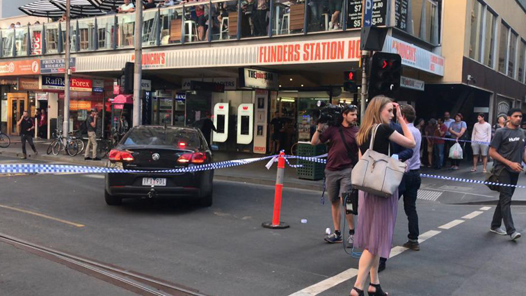 Victoria state police said they had arrested the driver of a car after it "collided with a number of pedestrians" in downtown Melbourne
