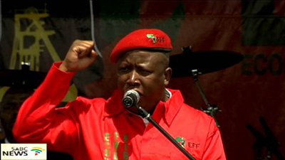 Economic Freedom Fighters (EFF) leader, Julius Malema says the ownership of land was the main focus of the fight for freedom. Picture:SABC