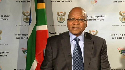 "We must build a society that draws on the capabilities, energy and promise of all its people," said Jacob Zuma during during his delivery of his inaugural speech in 2009. Picture:SABC