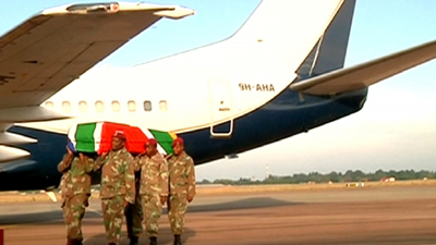 Struggle stalwarts Moses Kotane and JB Marks' remains arriving on home soil on Sunday. Picture:SABC