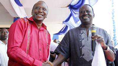 Presidental election candidates Uhuru Kenyatta and Raila Odinga have wrapped up their campaigns.  Picture:REUTERS