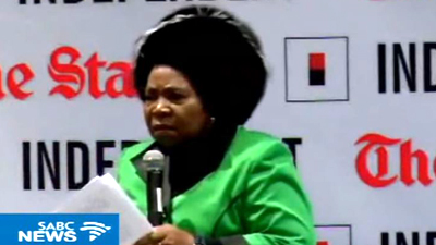 Nkosazana Dlamini-Zuma addressed a gathering at her book launch on Thursday.  Picture:SABC