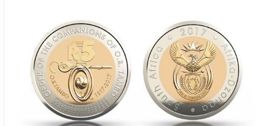 The new coins to commemorate hundred years since the birth of of South African  liberation stalwart Oliver Tambo. Picture:SABC