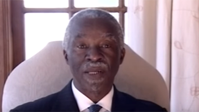 Former President Thabo Mbeki speaks of OR Tambo. Picture:SABC