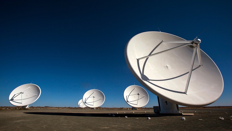 CARNARVON, SOUTH AFRICA - OCTOBER 9: (SOUTH AFRICA OUT) Five of the seven satellite dishes that make up the KAT radio telescope stand at Square Kilometre Array (SKA) on October 9, 2012 in Carnarvon, South Africa. The Square Kilometre Array telescope will be built here and it will be the largest telescope in the world. (Photo by Halden Krog/The Times/Gallo Images/Getty Images)