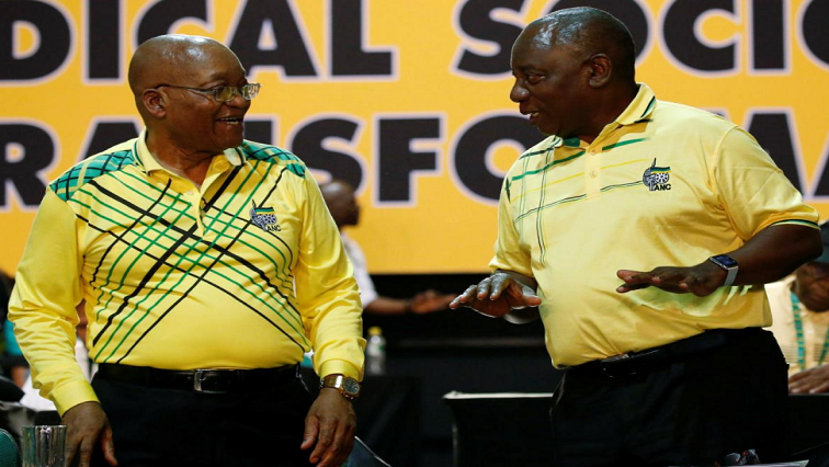 Cyril Ramaphosa (R) has succeeded South Africa’s President Jacob Zuma to lead the African National Congress.