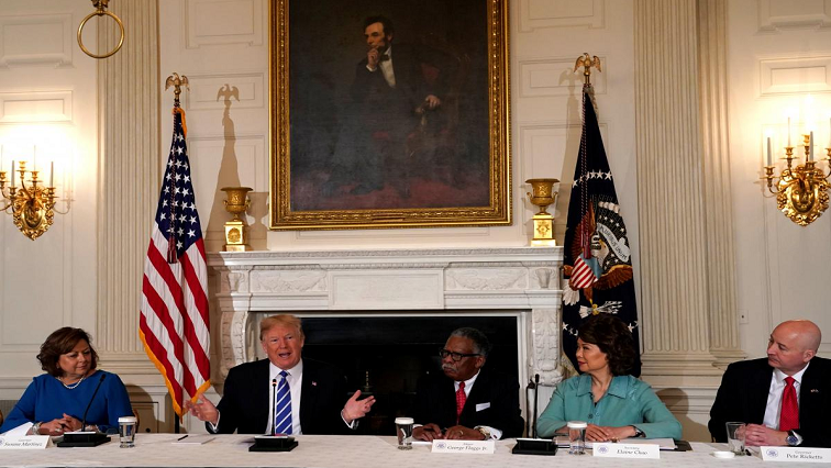 U.S. President Donald Trump holds a meeting on his infrastructure initiative at the White House in Washington, U.S., February 12, 2018.