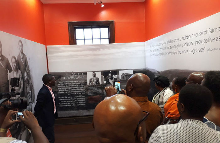 One of the rooms depicting Nelson Mandela life at the Nelson Mandela Museum.