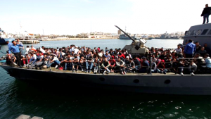 Migrants in boat