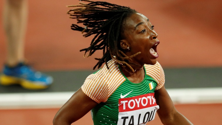 Athletics - World Athletics Championships – women’s 100 metres final – London Stadium, London, Britain – August 6, 2017 –  Marie-Josee Ta Lou of Ivory Coast reacts taking a silver medal. REUTERS/John Sibley