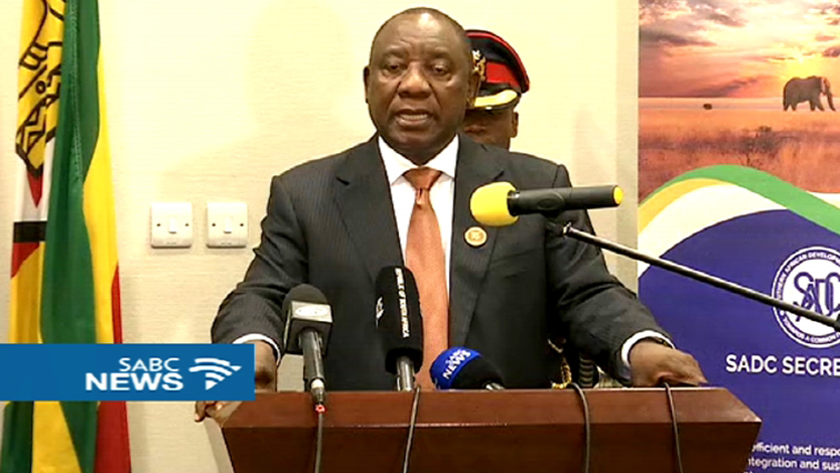 Ramaphosa took over as chair of the regional body when he succeeded Jacob Zuma as South African president last month.