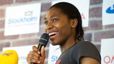 Caster Semenya has entered in the 800 and 1 500m track events.