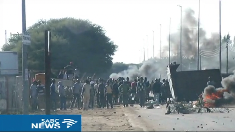 The North West capital Mahikeng was the scene of violent protests.