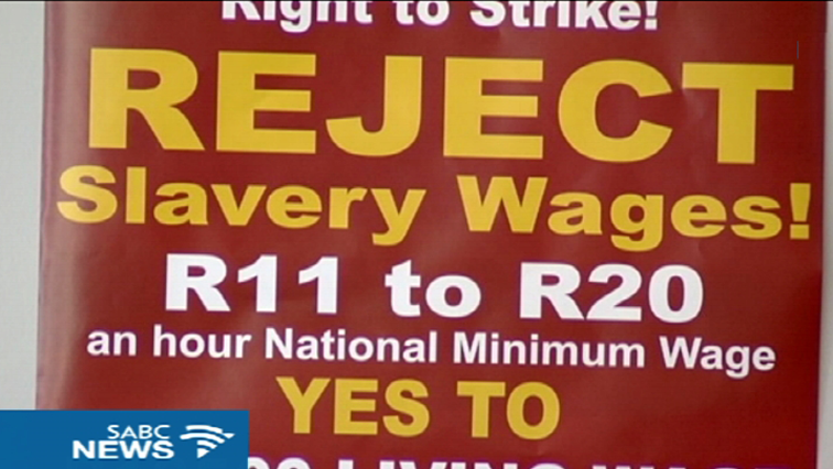 Saftu is protesting against the minimum wage on Wednesday.