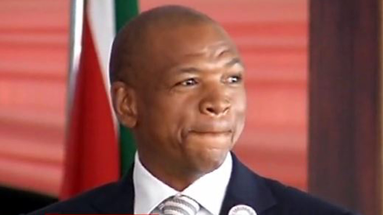 The march follows violent protests by some communities in the past month demanding that Mahumapelo step down.
