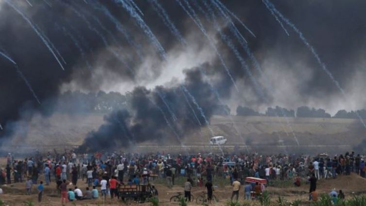 The latest escalation came hours after thousands of Palestinians attended the funeral of a young female volunteer medic killed by Israeli fire in violence on the border in southern Gaza.