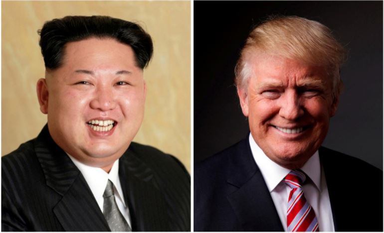 Kim Jong Un & Donald Trump (R)