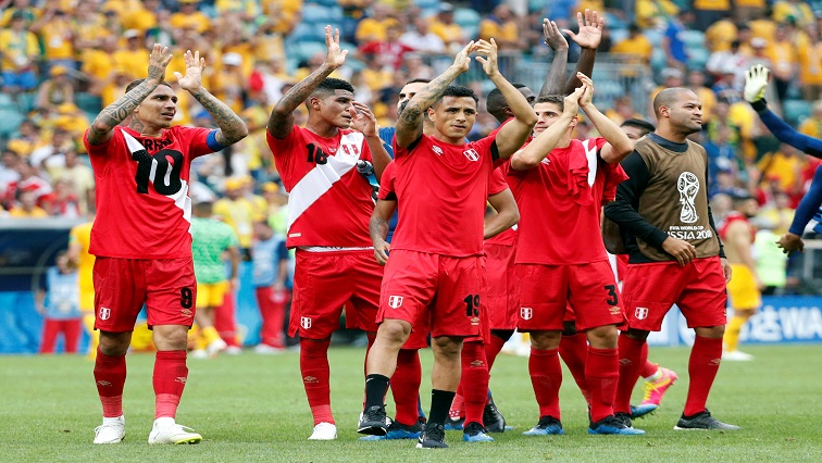 Peru players after the match.
