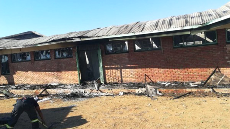 Image of torched school