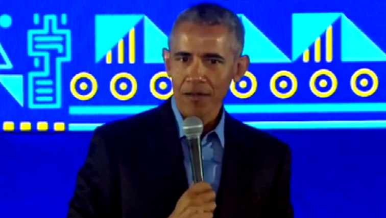 Former US President, Barack Obama is engaging with youth in Honeydew, Johannesburg.