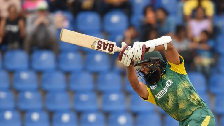 South Africa's Hashim Amla plays a shot during the third one-day international (ODI) cricket match.