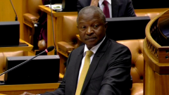 Deputy President David Mabuza answering questions in Parliament.