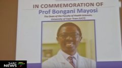 Professor Bongani Mayosi memorial service.