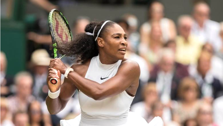Serena Williams playing tennis