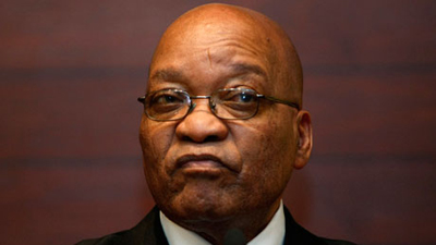 Former President Jacob Zuma pouting