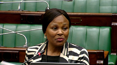 Busi Mkhwebane in Parliament