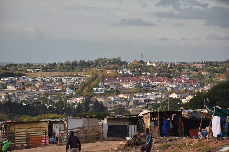 Informal settlement north of Johannesburg by Dinilohlanga Mekuto.