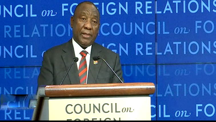President Cyril Ramaphosa  addresses the Council on Foreign Relations.