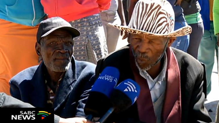 Pensioners speaking to SABC News