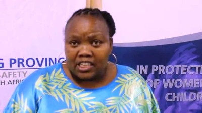 Gauteng MEC for Community Safety, Sizakele Nkosi-Malobane, addressed the community outside the Sophiatown Police Station on Friday following a violent protest against crime.