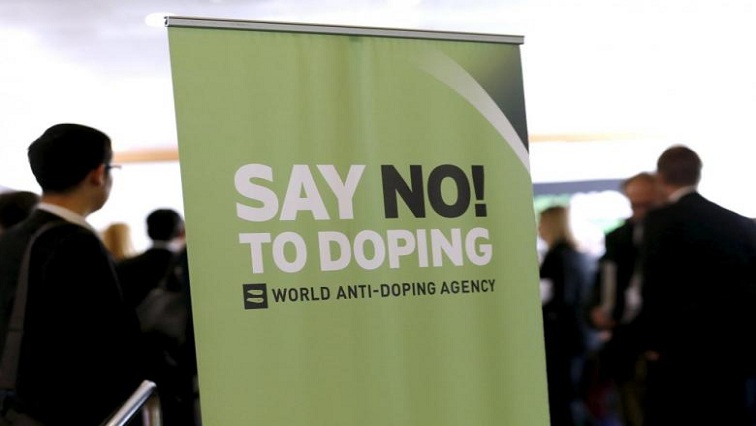 An anti-doping banner