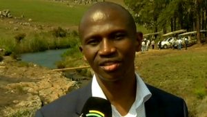 MEC Eric Kholwane speaking to SABC News