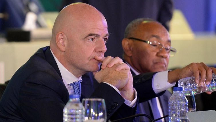 FIFA President Gianni Infantino attends the 12th CAF Extraordinary General Assembly meeting in Egypt.