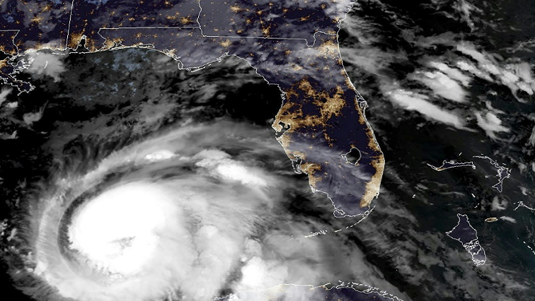 This NOAA/RAMMB satellite image taken on October 9, 2018 at shows Hurricane Michael off the US Gulf Coast.