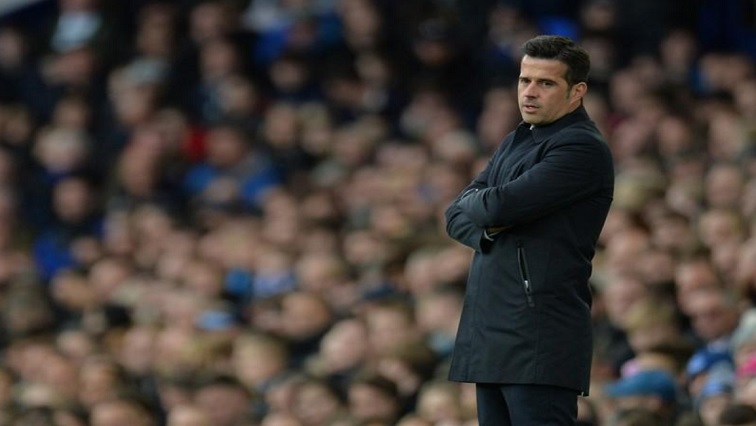 Everton Manager Marco Silva during the match.