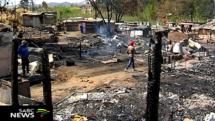 More than 50 shacks 
 have been destroyed in a fire in Woodlands.