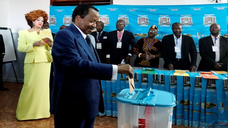 President Paul Biya casting his vote