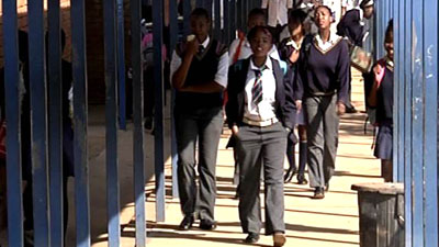 Learners in school uniform