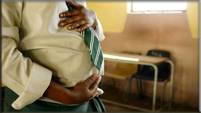It's alleged that at the fifth school, the teacher forced a learner to abort the baby and buried it in a shallow grave.