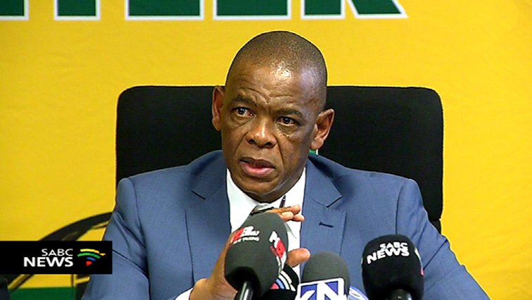 Ace Magashule was briefing the media in Parliament following a special caucus meeting of the ANC.