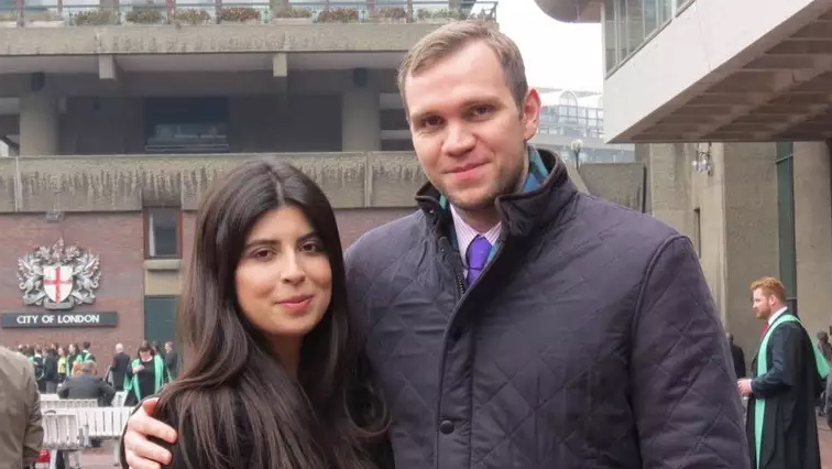 Matthew Hedges with his wife.