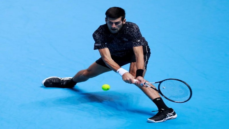 Serbia's Novak Djokovic in action