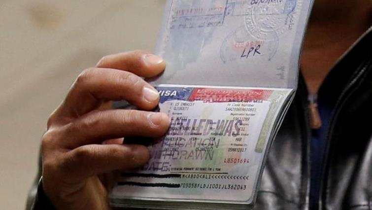 Visa in a passport